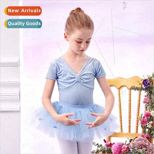 wear childrens summer female short-sleeved practice clothes