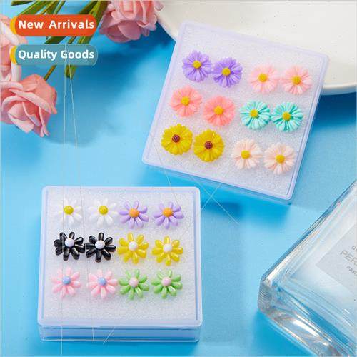 Korea fashion wild combination earrings creative 6 pairs dai