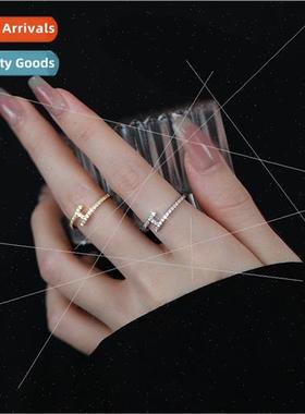 Zirconia Set Letter H Ring Delicate Europe Index Ring Propos