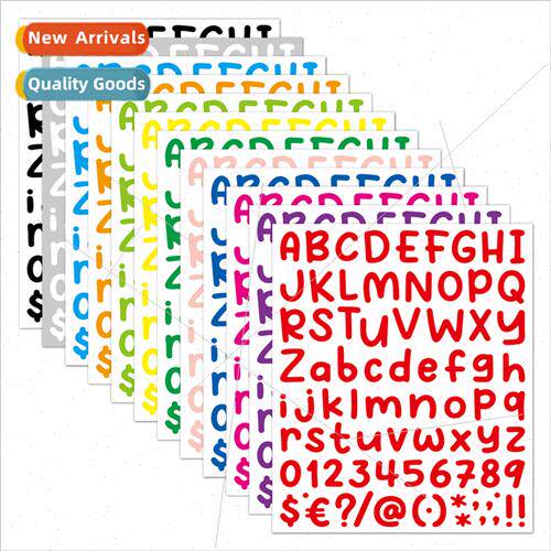 diy cartoon alphanumeric stickers multi-color combination st