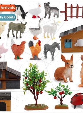 Farm diy sandbox ornament house e animal model ranch scene s