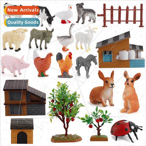 Farm diy sandbox ornament house e animal model ranch scene s