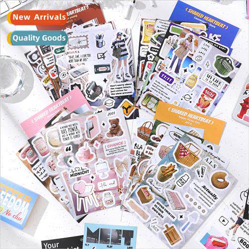 Sharing heartbeat stickers creative magazine handbook materi