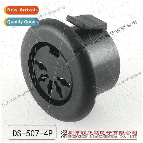 Circular Soldered Wire 5-Hole Socket Snap-In DIN Female 5P F