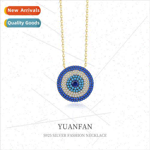 925 silver Devil Eye Necklace Women che Europe Drilling Vint