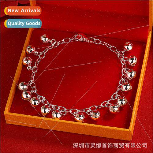 New S999 silver-plated bell bracelet ladies fresh fashion ti