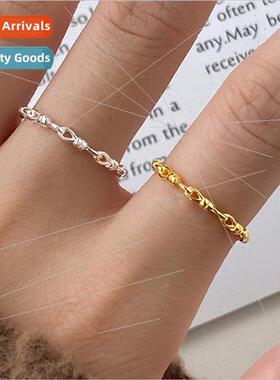 Braided Thread Knot Ring Gold Minimalist Vintage Ins Interlo