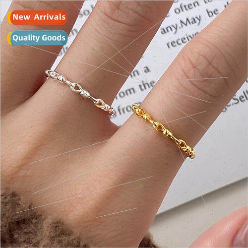 Braided Thread Knot Ring Gold Minimalist Vintage Ins Interlo