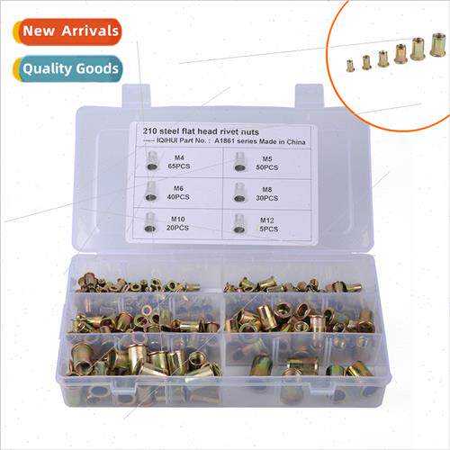 Combination 210pcs box color steel rivet nut M4 5 6 8 10 12