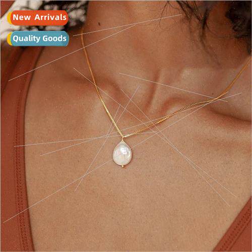 Baroque Necklace Pendant Gold Plated Chain Necklace Europe T