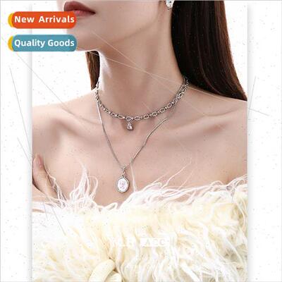 Pink Electro Bear Pendant Necklace Women Sweet Cool Pendant