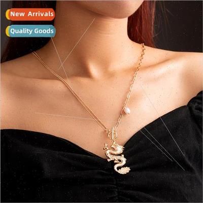 Copper Lattice Chain Folded Natural Collarbone Chain Flying
