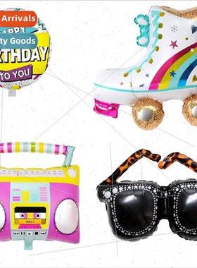 Skate aluminum film balloon roller skates radio balloon cart