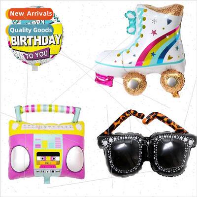 Skate aluminum film balloon roller skates radio balloon cart