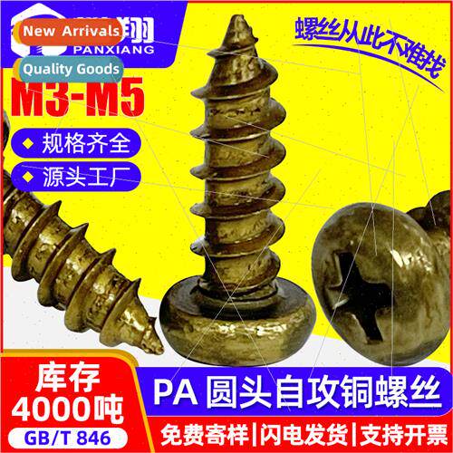 PA cross half round head tapping copper screws cross recesse