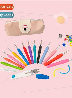 Crochet Hook Set TPR Soft Shank Fting Hdiy Sweater Knting To