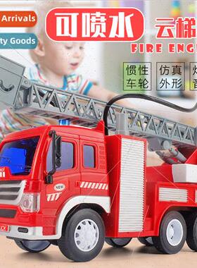 Oversized children firefighter toy car fire trucks can spray