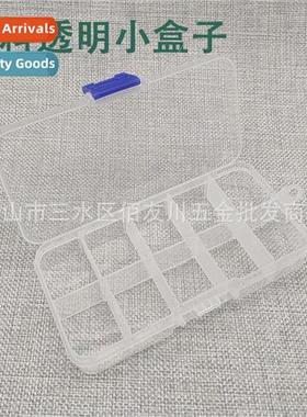 10 compartments plastic storage box wh cover transparent sma