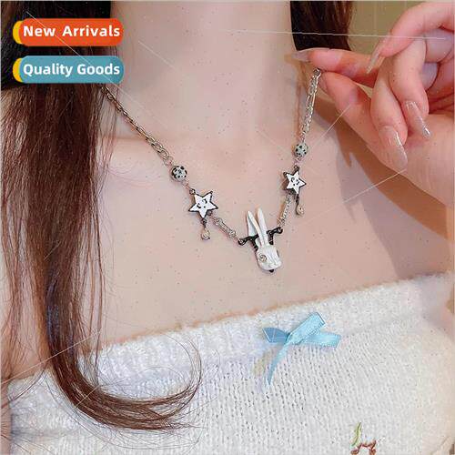 Star Bunny Necklace che Hip Hop Collarbone Chain Women Neck