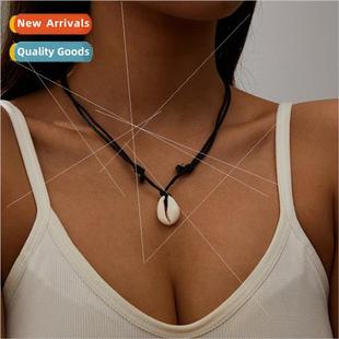 Shell Necklace Bohemian Vintage Long Retractable Shell Sweat