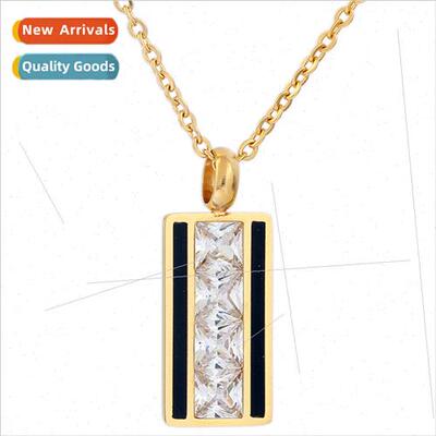 Europe Ins mple Tanium Steel Rectangle Bilateral Oil Drops Z