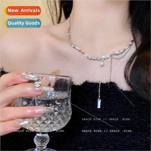 Irregular liquid collarbone chain niche premium necklace fem