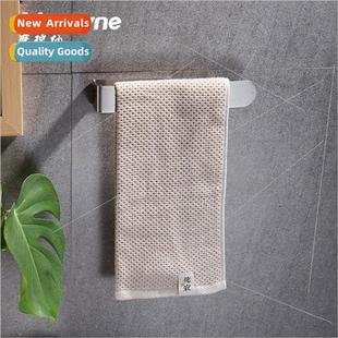 No punch single rod towel rack 304 bathroom bathroom shelf b