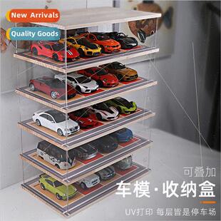 Wooden simulation parking lot model toy car model parking ga