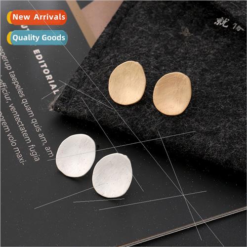 Round earrings chain nd earrings women fashion frosted simpl