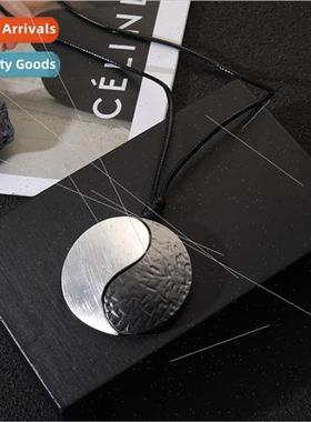 Europe color clashing simple geometric alloy pendant women f