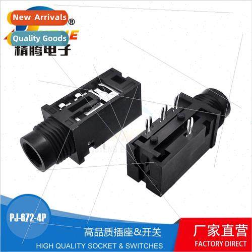 Microphone holder CK6.35 socket PJ-672-4P socket microphone