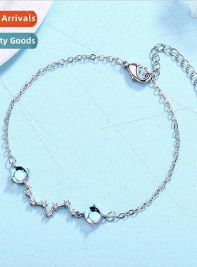 Koreaflash diamond moonstone bracelet female ins Mori Girlfr