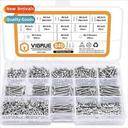 304 Screws Set Boxed Cylindrical Head Hexagon Socket Screws+
