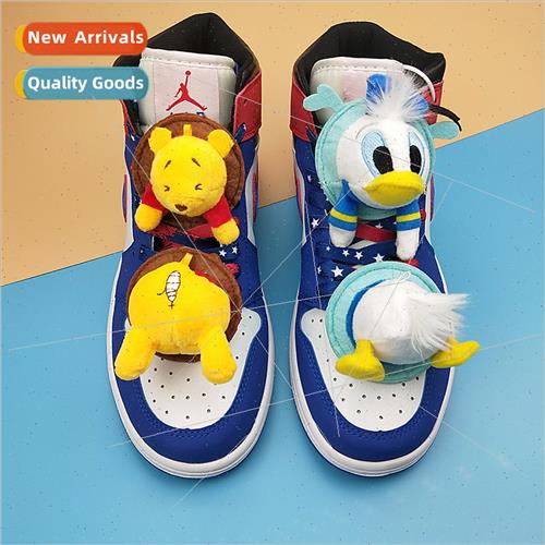 适用AF1AJ1970s Donald Duck panda doll plush doll shoes buckl