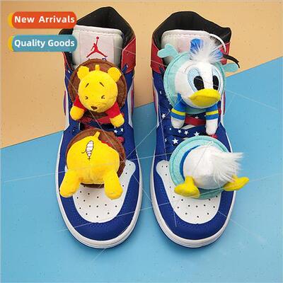 适用AF1AJ1970s Donald Duck panda doll plush doll shoes buckl