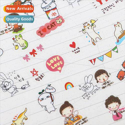 Korea ins multi-6 into washi creative stickers student stati
