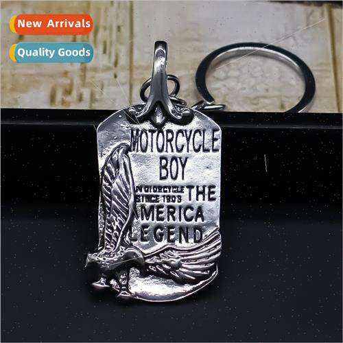 Europe new metal keychain square pendant set men women wh a