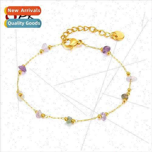 Korea colorful natural stone accessories fashion tanium stee