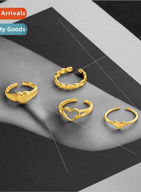 925 silver ring female Korea cold wind niche ins tide retro