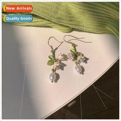 White bell orchid flower earrings+bracelet+necklace 森系春季
