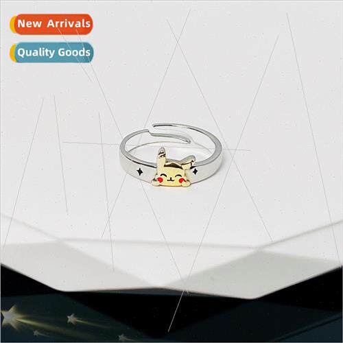 Pikachu ring female ins tide Japan pokemon open index finger