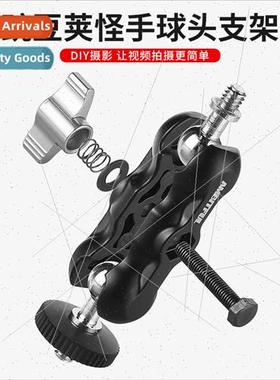 AMBITFUL Dual 1/4 Head Hot Shoe ngle Screw Pea Pod DSLR Shoo