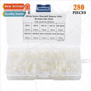 280pcs whe M3 nylon screws nuts single head double pass sing