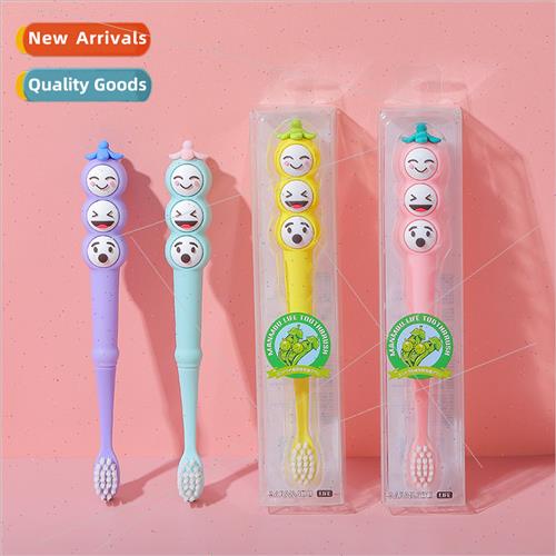 Cartoon peas smiley children toothbrush single pack 3-12 yea