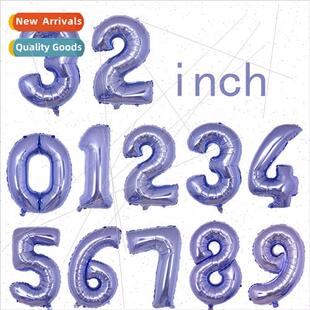 32 inch medium fat number purple 0-9 numbers birthday balloo