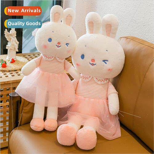Cute sweet skirt rabb doll girls sleep clip legs pillow plus