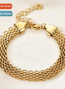 Europe ins simple tanium steel vacuum electroplated gold twi