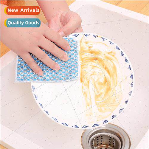 Double-sided dishwashing sponge dishcloth kchen to remove gr