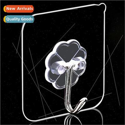 Transparent no-punch hooks strong -marking adhesive coat hoo