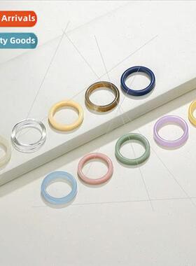 mple resin ring women ins plain ring finger ring